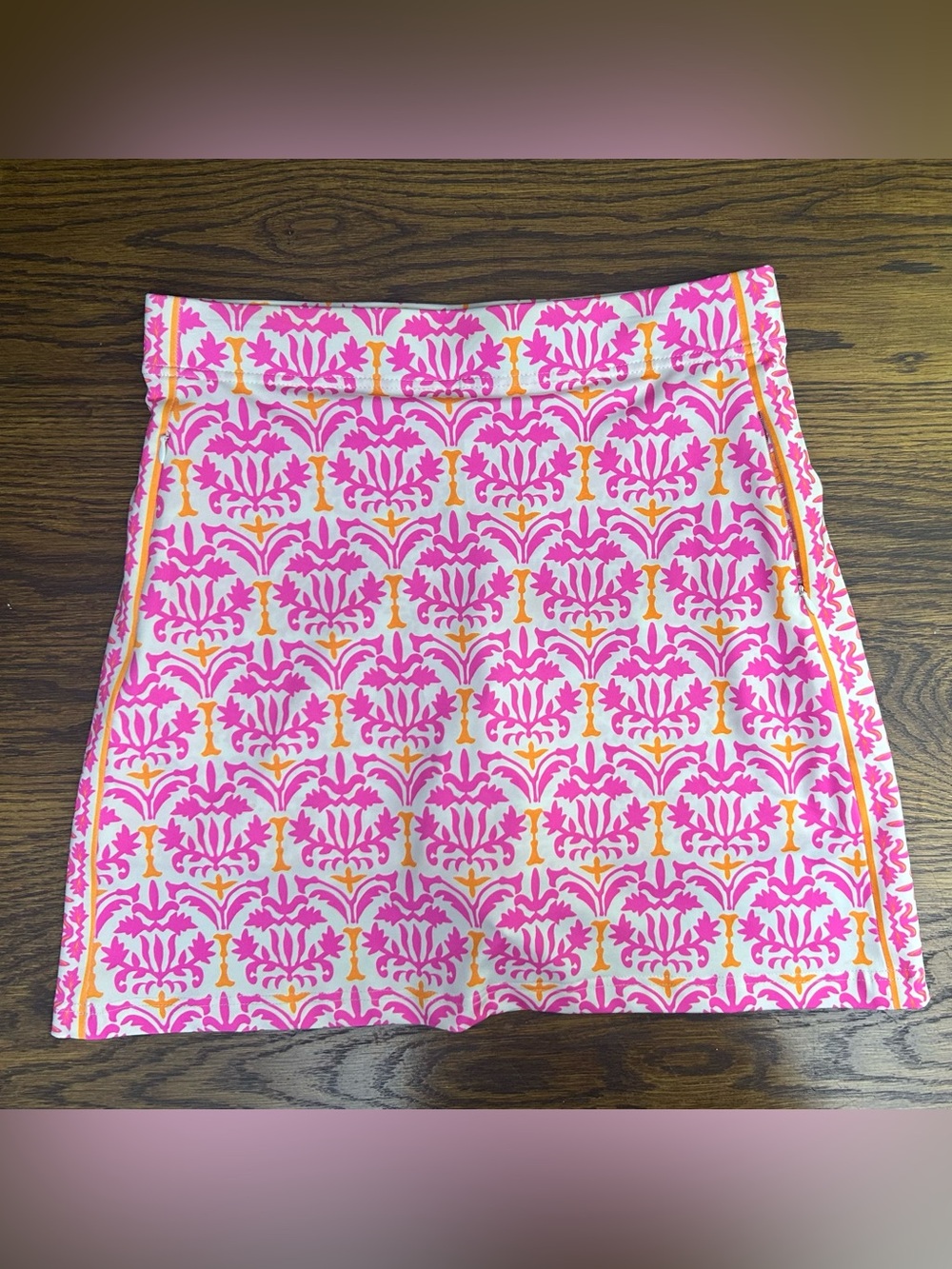 Gretchen Scott Skippy Skort M East India Pink Orange Floral Golf Tennis